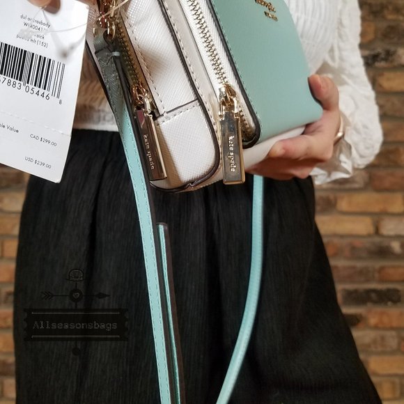 Kate Spade STACI Colorblock Poolside Crossbody Blu - Picture 3 of 12